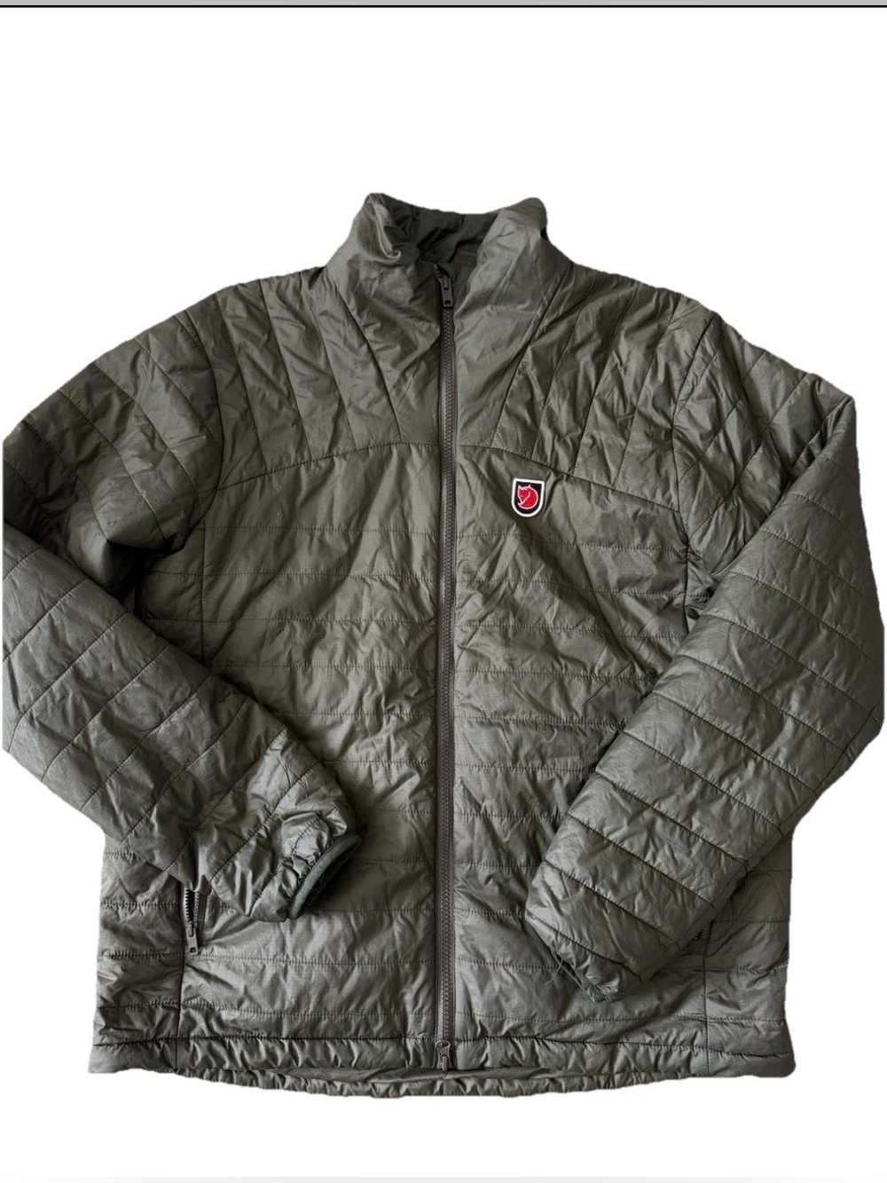 FJALLRAVEN Men's Expedition X-Latt Jacket Large - Deep Forest Green - Packable